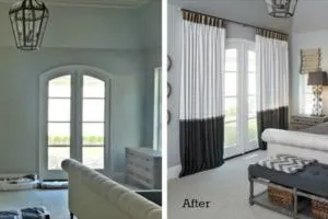 Before and After Curtain and Blinds Cleaning